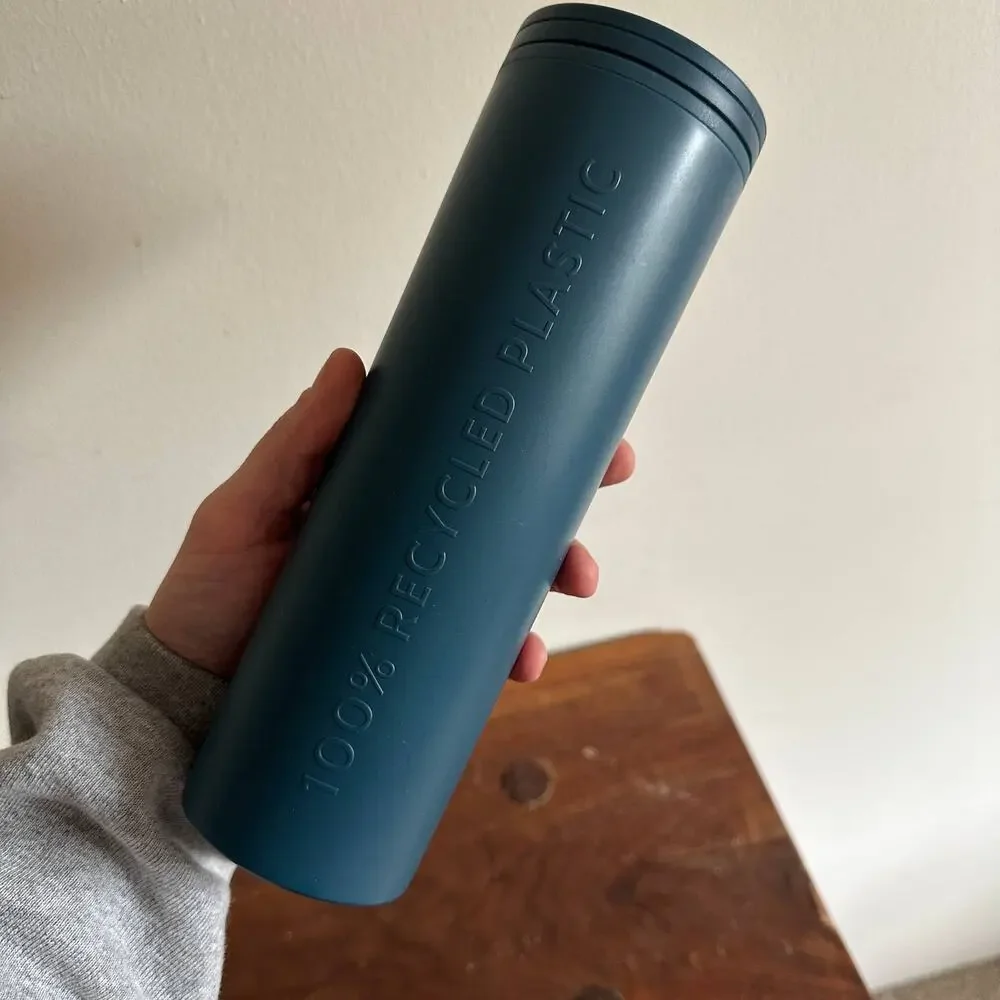 Starbucks 100% Recycled Plastic Blue Tumbler